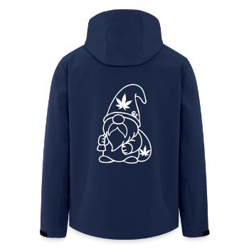 Zwerg/Wichtel mit Cannabissack auf dem Rücken - Recycelte Männer Softshell-Jacke von Stanley/Stella - Navy - Hinten - AI Model Male 185 light (185cm)