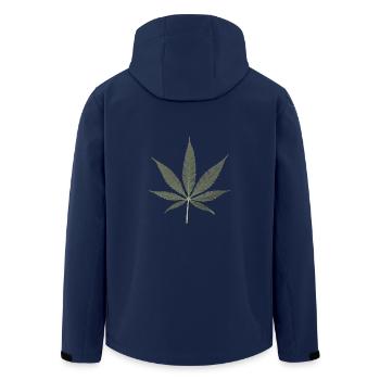 cannabis Mariuhana - Recycelte Männer Softshell-Jacke von Stanley/Stella - Navy - Hinten - AI Model Male 185 light (185cm)