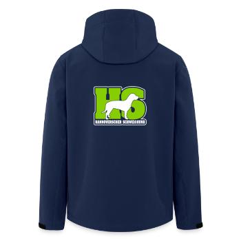 HANNOVERSCHER SCHWEIßHUND HS - Recycelte Männer Softshell-Jacke von Stanley/Stella - Navy - Hinten - AI Model Male 185 light (185cm)