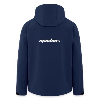 Macher - Recycelte Männer Softshell-Jacke von Stanley/Stella - Navy - Hinten - AI Model Male 185 light (185cm)