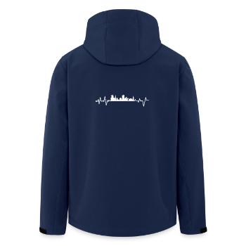 Design indisponible - veuillez télécharger - Veste softshell homme en polyester recyclé Stanley/Stella - marine - Dos - AI Model Male 185 light (185cm)