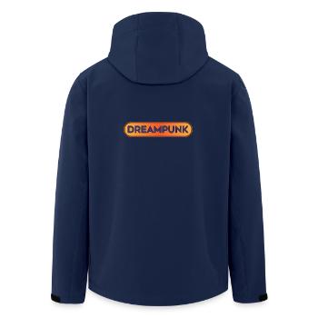 Dreampunk Sunset Gradient - Men’s Recycled Softshell Jacket by Stanley/Stella - navy - Back - AI Model Male 185 light (185cm)