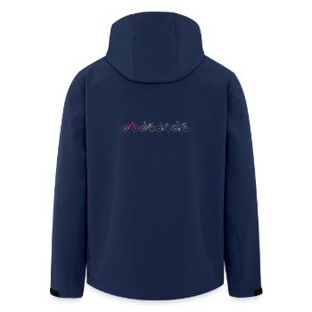 Lebendige Fahrradparade - Recycelte Männer Softshell-Jacke von Stanley/Stella - Navy - Hinten - AI Model Male 185 light (185cm)