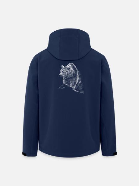Bär - Recycelte Männer Softshell-Jacke von Stanley/Stella - Navy