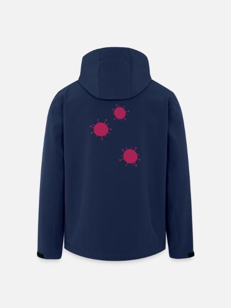 Viren Little Virus - Recycelte Männer Softshell-Jacke von Stanley/Stella - Navy