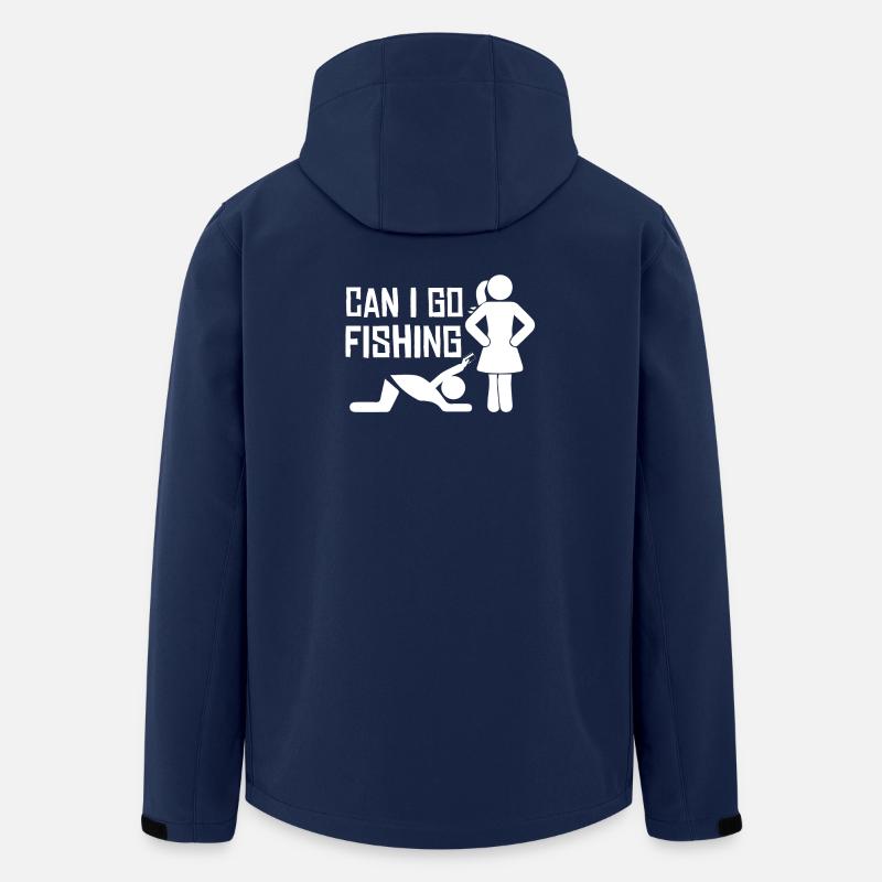 Darf Ich Angeln Gehen - Recycelte Männer Softshell-Jacke von Stanley/Stella - Navy