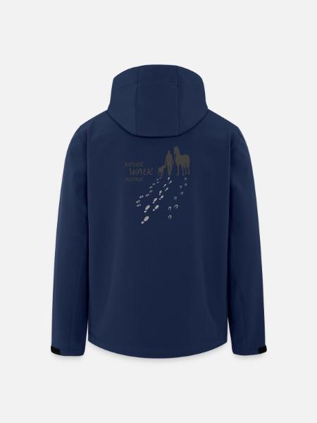 Never walk alone - Hund Pferd Reiter gemeinsam - Recycelte Männer Softshell-Jacke von Stanley/Stella - Navy