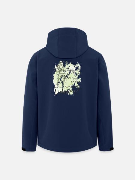 DarssCoast - Leuchtturm, See you on the Lighthouse - Recycelte Männer Softshell-Jacke von Stanley/Stella - Navy