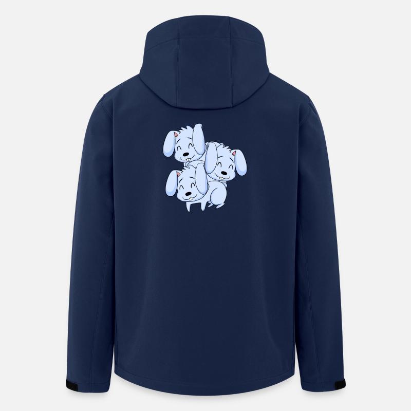 Cute Rabbits - Rabbit Motif - Men’s Recycled Softshell Jacket by Stanley/Stella - navy
