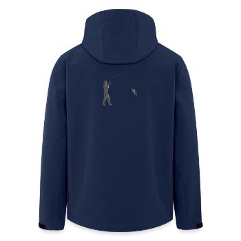 Zander Angler - Recycelte Männer Softshell-Jacke von Stanley/Stella - Navy - Hinten - AI Model Male 185 light (185cm)