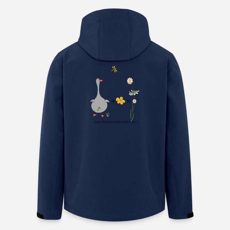 Gans und Blümchen gleich Gänseblümchen - Recycelte Männer Softshell-Jacke von Stanley/Stella - Navy
