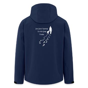 Talking to my dog - Hund gemeinsam Gassi Geschenk - Recycelte Männer Softshell-Jacke von Stanley/Stella - Navy - Hinten - AI Model Male 185 light (185cm)