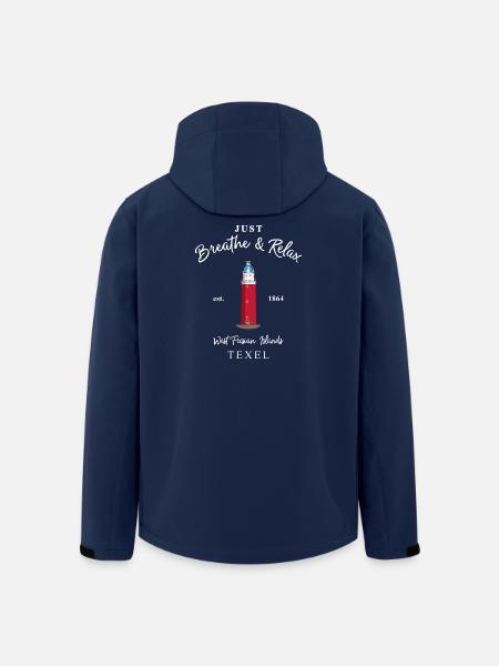 Texel, Relax Lighthouse Eierland, Netherlands - Men’s Recycled Softshell Jacket by Stanley/Stella - navy