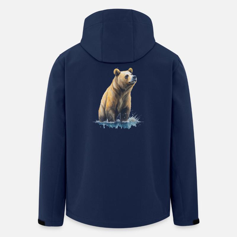 Grizzly - Recycelte Männer Softshell-Jacke von Stanley/Stella - Navy