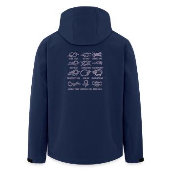 Segeln Segelboot Segelknoten Knotenkunde - Recycelte Männer Softshell-Jacke von Stanley/Stella - Navy - Hinten - AI Model Male 185 light (185cm)