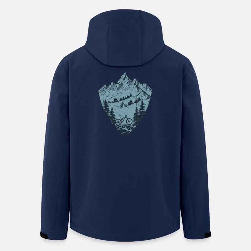Mountain Trail Riders Shield - Recycelte Männer Softshell-Jacke von Stanley/Stella - Navy