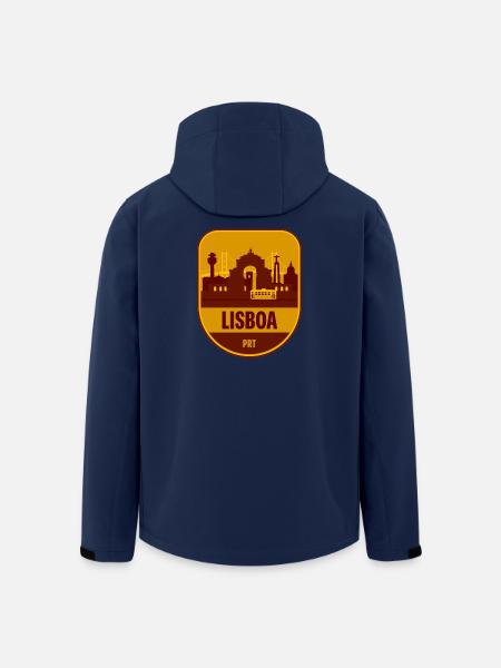 Lisboa Skyline Tram - Men’s Recycled Softshell Jacket by Stanley/Stella - navy