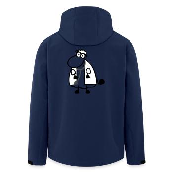 Doctor's Sheep - Men’s Recycled Softshell Jacket by Stanley/Stella - navy - Back - AI Model Male 185 light (185cm)