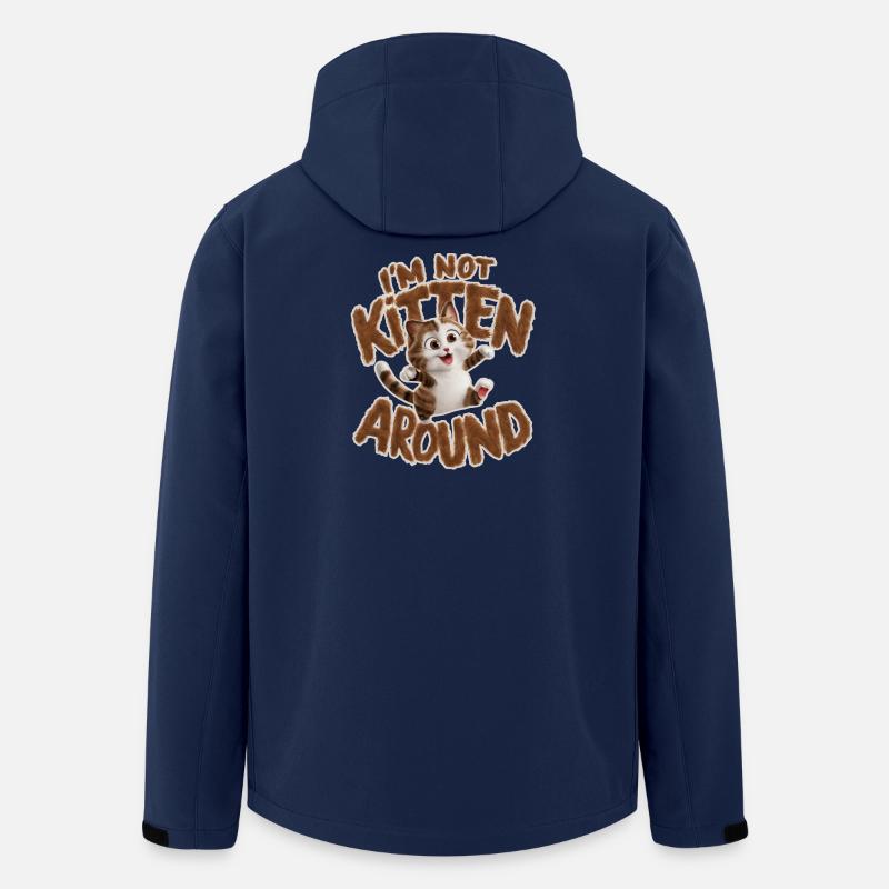 Cat - I'm not kitten around_2 - Men’s Recycled Softshell Jacket by Stanley/Stella - navy