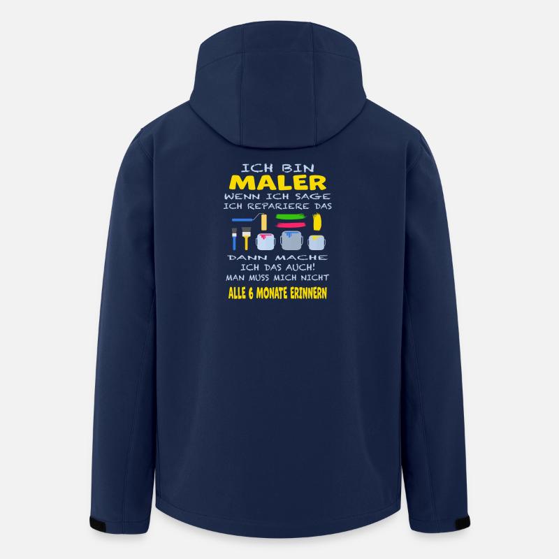 Maler Sprüche - Recycelte Männer Softshell-Jacke von Stanley/Stella - Navy