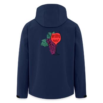 Wine & Grape - Men’s Recycled Softshell Jacket by Stanley/Stella - navy - Back - AI Model Male 185 light (185cm)