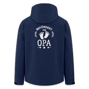 Befördert zum Opa Bald Großvater Stolzer Opa - Recycelte Männer Softshell-Jacke von Stanley/Stella - Navy - Hinten - AI Model Male 185 light (185cm)