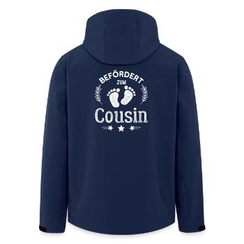 Befördert zum Cousin Stolzer Cousin - Recycelte Männer Softshell-Jacke von Stanley/Stella - Navy - Hinten - AI Model Male 185 light (185cm)