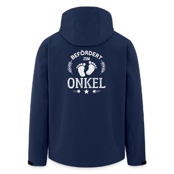 Befördert zum Onkel Stolzer Onkel - Recycelte Männer Softshell-Jacke von Stanley/Stella - Navy - Hinten - AI Model Male 185 light (185cm)