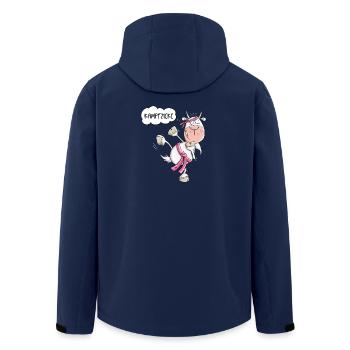 Karate Ziege Kampfsport Spruch - Recycelte Männer Softshell-Jacke von Stanley/Stella - Navy - Hinten - AI Model Male 185 light (185cm)