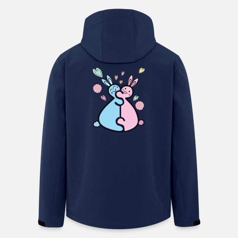 Hasenpärchen - Recycelte Männer Softshell-Jacke von Stanley/Stella - Navy