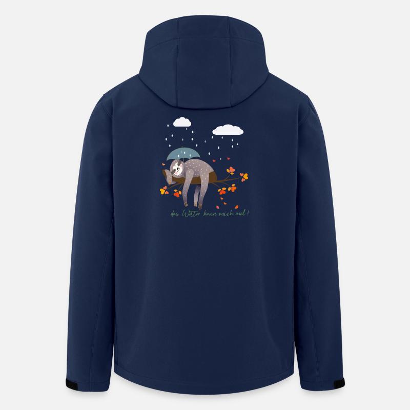 Faultier im Regen - Recycelte Männer Softshell-Jacke von Stanley/Stella - Navy