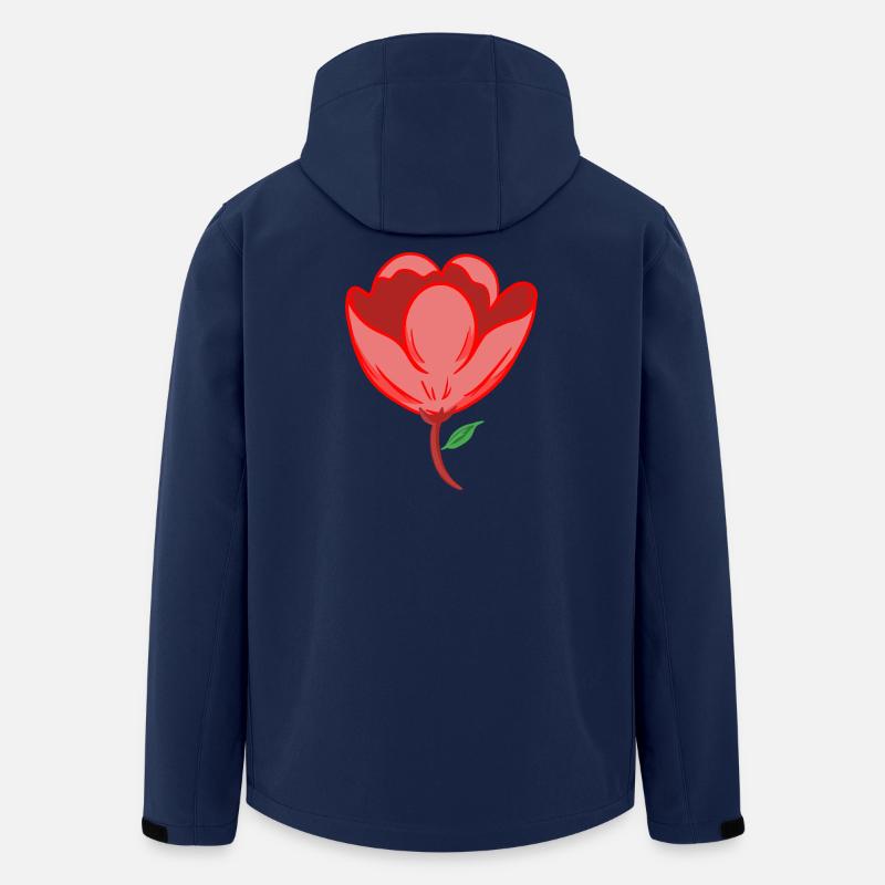 Rote Blume - Recycelte Männer Softshell-Jacke von Stanley/Stella - Navy