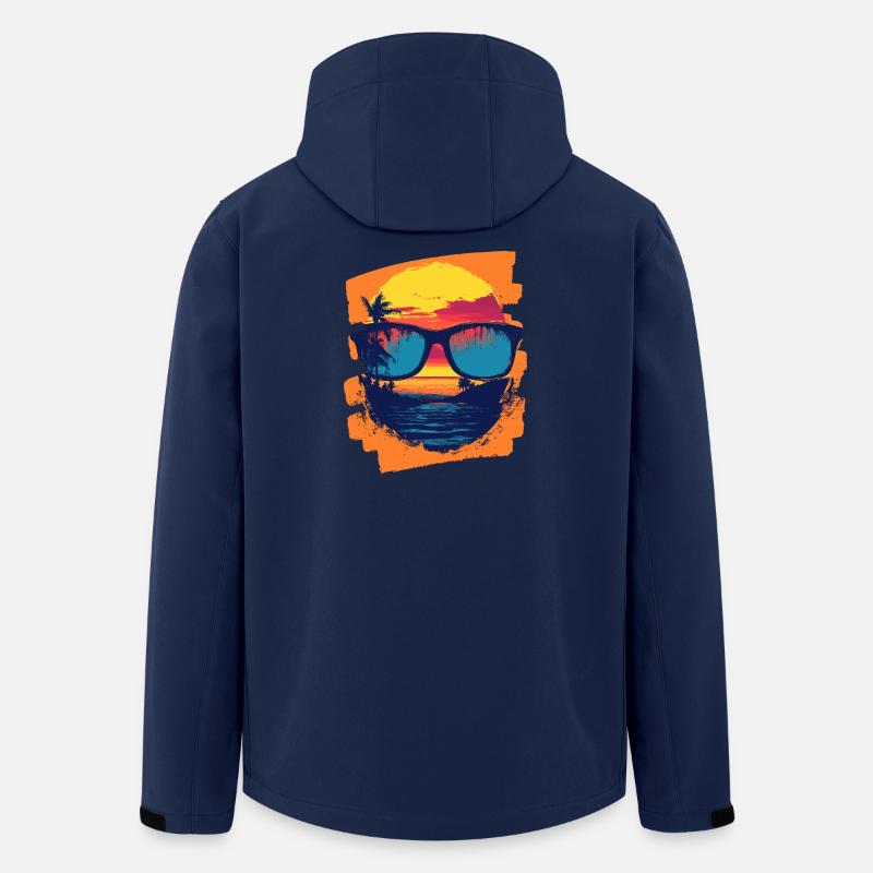 Sonnenbrille Sommer Palmen - Recycelte Männer Softshell-Jacke von Stanley/Stella - Navy
