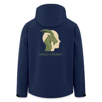 Hold Steady - Recycelte Männer Softshell-Jacke von Stanley/Stella - Navy - Hinten - AI Model Male 185 light (185cm)
