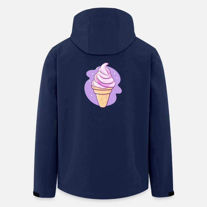 Pinkes Softeis - Recycelte Männer Softshell-Jacke Discoverer von Stanley/Stella - Navy