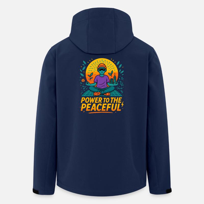 Power to the Peaceful - Recycelte Männer Softshell-Jacke von Stanley/Stella - Navy