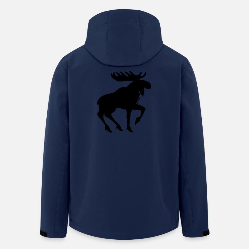 Heraldic Moose – Shadow Style Emblem - Men’s Recycled Softshell Jacket by Stanley/Stella - navy