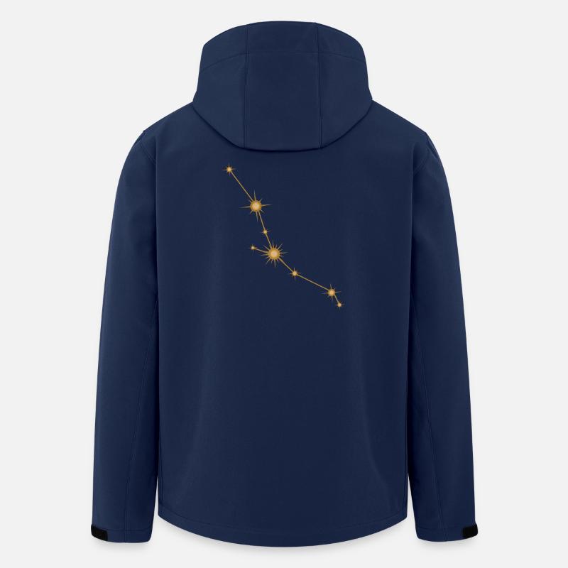 Sternbild Stier Sternzeichen Sternzeichen Golden - Recycelte Männer Softshell-Jacke von Stanley/Stella - Navy