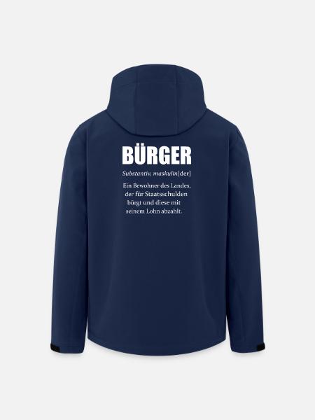 Bürger Definition Staatsschulden Wörterbuch - Recycelte Männer Softshell-Jacke von Stanley/Stella - Navy