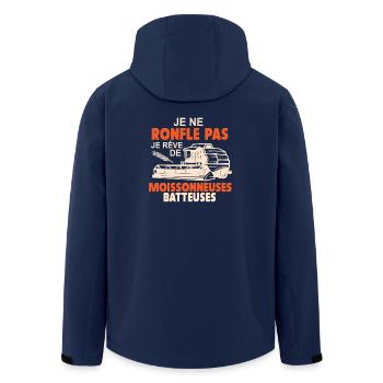 Ich träume von Mähdreschern Bauerngeschenk - Recycelte Männer Softshell-Jacke von Stanley/Stella - Navy - Hinten - AI Model Male 185 light (185cm)
