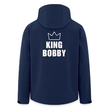 King Bobby Crown Shirt – Name Starting with B - Recycelte Männer Softshell-Jacke von Stanley/Stella - Navy - Hinten - AI Model Male 185 light (185cm)