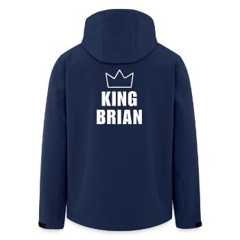 Brian King Crown Vatertag Name T Shirt Männer - Recycelte Männer Softshell-Jacke von Stanley/Stella - Navy - Hinten - AI Model Male 185 light (185cm)