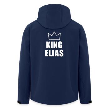 Elias Name mit Buchstabe E - Königskronen-Shirt - Recycelte Männer Softshell-Jacke von Stanley/Stella - Navy - Hinten - AI Model Male 185 light (185cm)