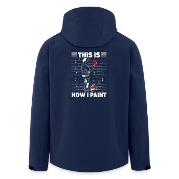 House Painter Hilarious Designs Unique Gifts - Recycelte Männer Softshell-Jacke von Stanley/Stella - Navy - Hinten - AI Model Male 185 light (185cm)