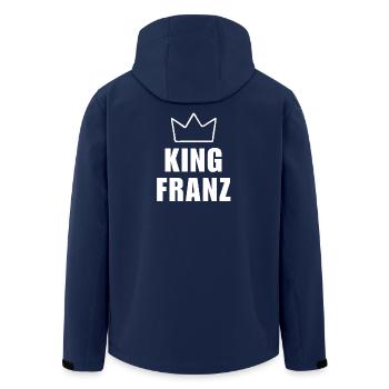 Franz Name mit Buchstabe F - King Crown Hemd - Recycelte Männer Softshell-Jacke von Stanley/Stella - Navy - Hinten - AI Model Male 185 light (185cm)