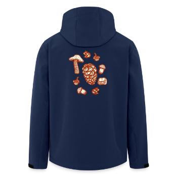 Rustikale Herbstschmuck-Illustration - Recycelte Männer Softshell-Jacke von Stanley/Stella - Navy - Hinten - AI Model Male 185 light (185cm)