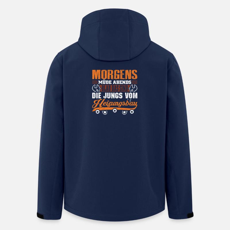 Chauffagiste Plombier Plombier de construction chauffage - Veste softshell homme en polyester recyclé Stanley/Stella - marine