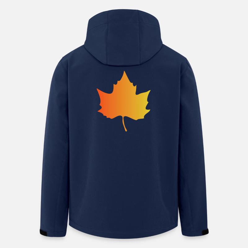 Autumn Gradient Maple Leaf - Men’s Recycled Softshell Jacket by Stanley/Stella - navy
