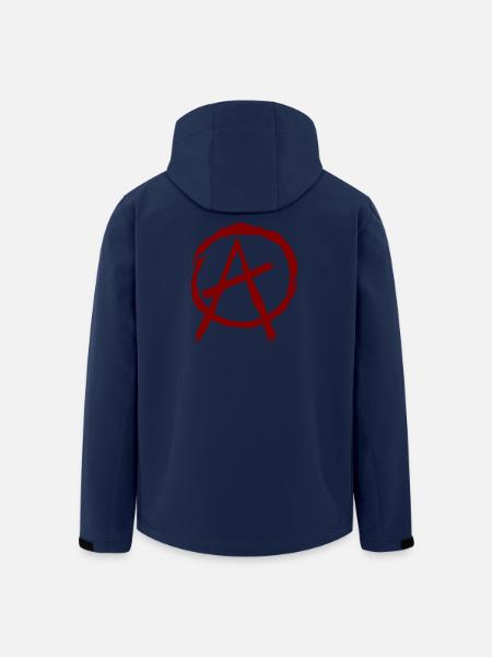 Anarchie Symbol im Kreis - dunkelrot - Recycelte Männer Softshell-Jacke von Stanley/Stella - Navy