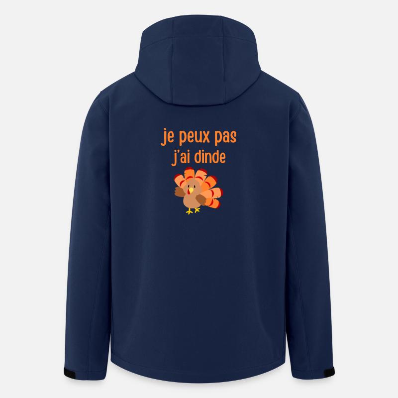 Dinde et excuse humoristique - Veste softshell homme en polyester recyclé Stanley/Stella - marine